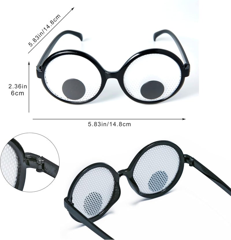 dodococa Googly Eyes Glasses Funny Shaking Costume Eye Glasses Novelty Shades Giant Googly Glasses for Adults Kids - Image 3